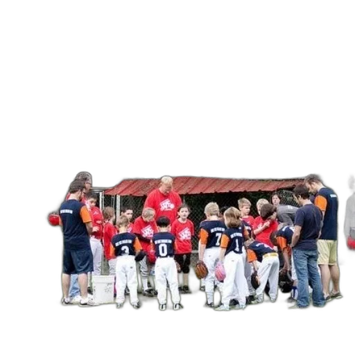 staff, group, young, baseball transparent PNG cut-out