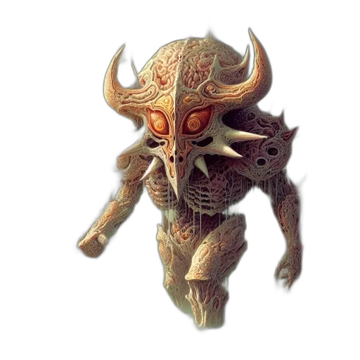 mask, creature, staff, face transparent PNG cut-out