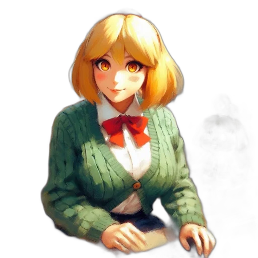 staff, jacket, dress, face transparent PNG cut-out