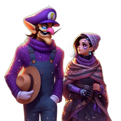mask, staff, hat, jacket transparent PNG cut-out