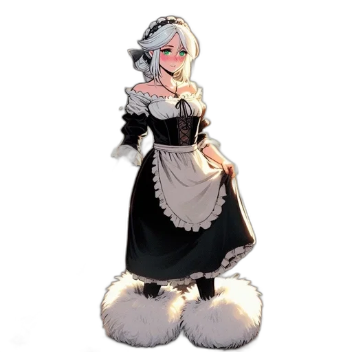 dress, staff, robot, creature transparent PNG cut-out