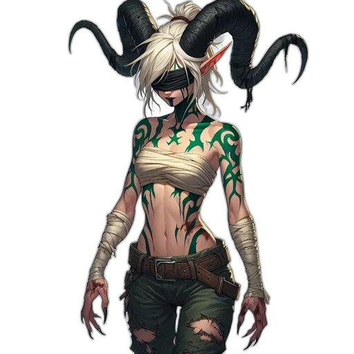mask, creature, staff, concept art transparent PNG cut-out