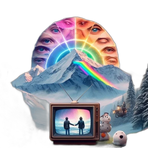 concept art, vaporwave, fantasy art, outer space transparent PNG cut-out