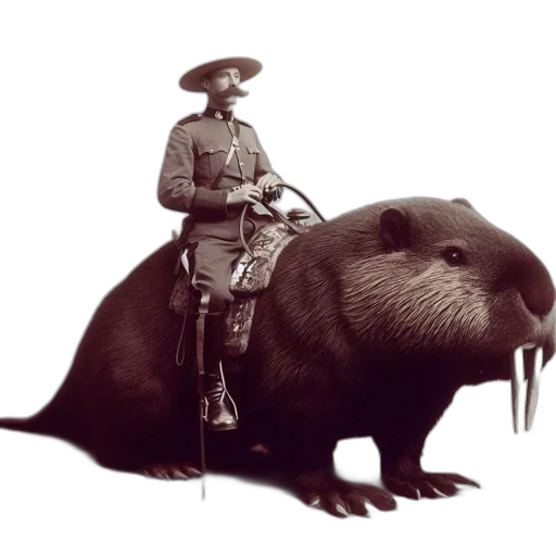 animal, creature, hat, staff transparent PNG cut-out