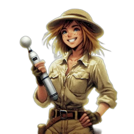 staff, weapon, hat, comic book art transparent PNG cut-out