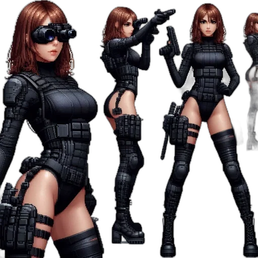 concept art, comic book art, 3d render, cyberpunk transparent PNG cut-out