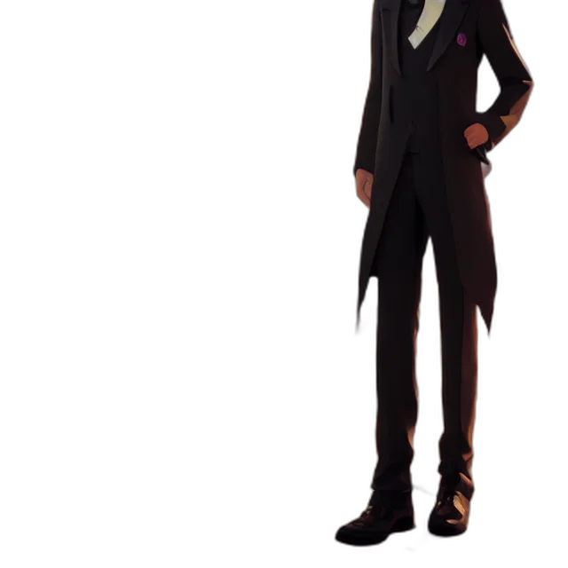 jacket, staff, 3d render, concept art transparent PNG cut-out