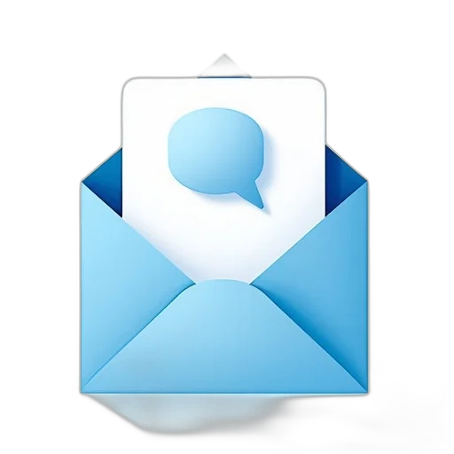 stylized, illustration, envelope, blue transparent PNG cut-out
