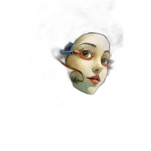mask, face, robot, creature transparent PNG cut-out