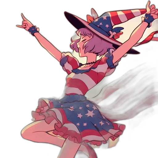 hat, dress, weapon, staff transparent PNG cut-out