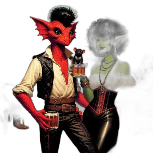 concept art, fantasy art, comic book art, pixel art transparent PNG cut-out