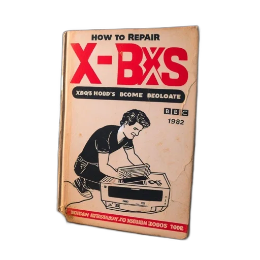 illustrated, guidebook, repairing, xbox transparent PNG cut-out