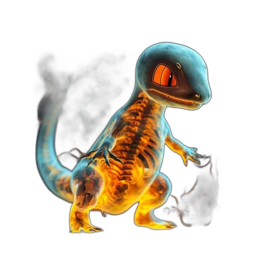 dragon, creature, animal, staff transparent PNG cut-out