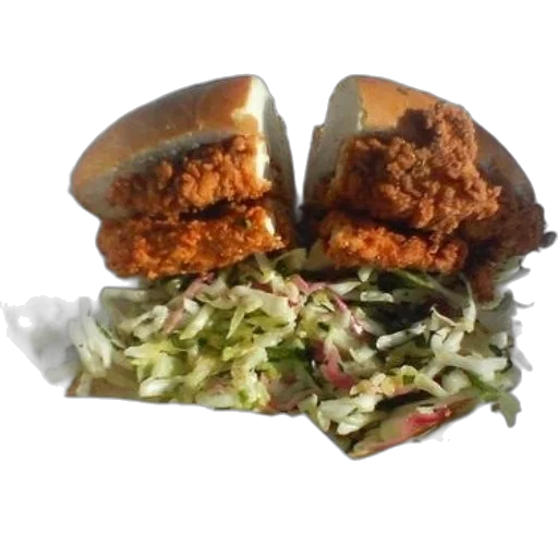 food, fried, chicken, sandwich transparent PNG cut-out