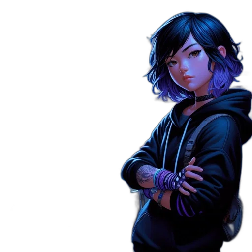 jacket, staff, face, concept art transparent PNG cut-out