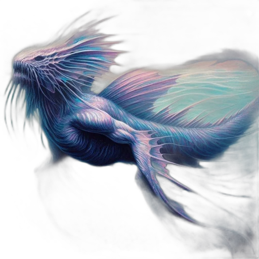 dragon, creature, animal, hair transparent PNG cut-out