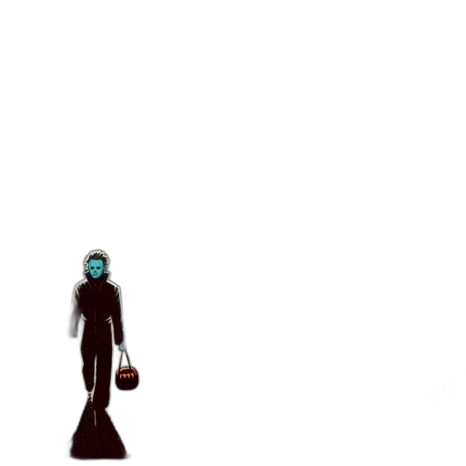 robot, mask, creature, staff transparent PNG cut-out