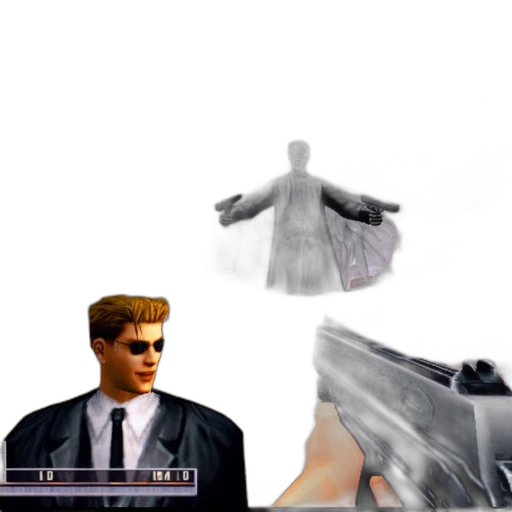jacket, weapon, robot, mask transparent PNG cut-out