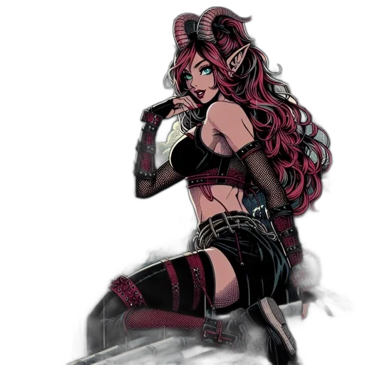 concept art, fantasy art, comic book art, cyberpunk transparent PNG cut-out