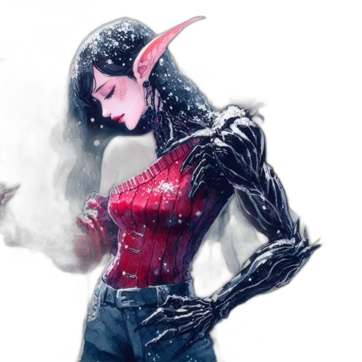 concept art, fantasy art, comic book art, watercolor transparent PNG cut-out