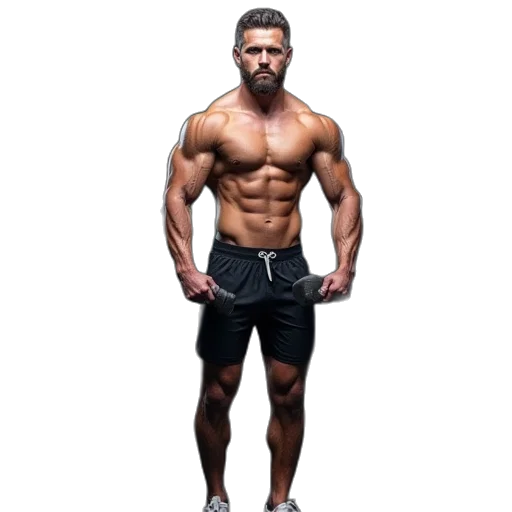 animal, photorealistic, gym, poster transparent PNG cut-out