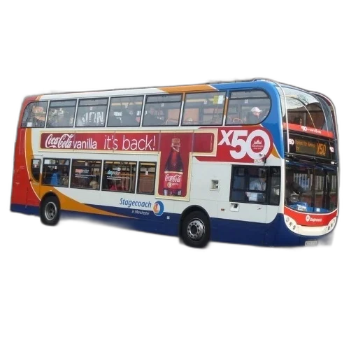 3d render, photorealistic, double, decker transparent PNG cut-out