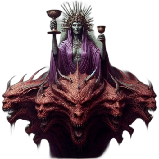 crown, staff, dragon, creature transparent PNG cut-out
