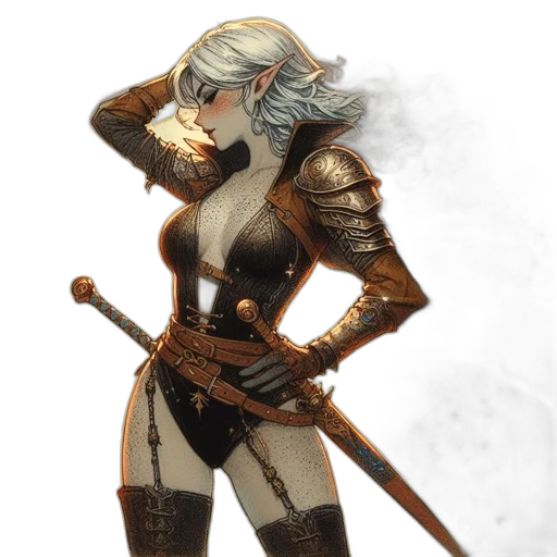 sword, staff, weapon, fantasy art transparent PNG cut-out