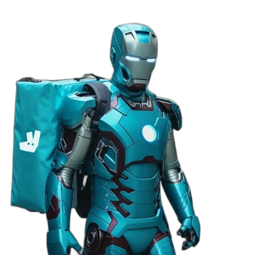 robot, concept art, 3d render, cyberpunk transparent PNG cut-out