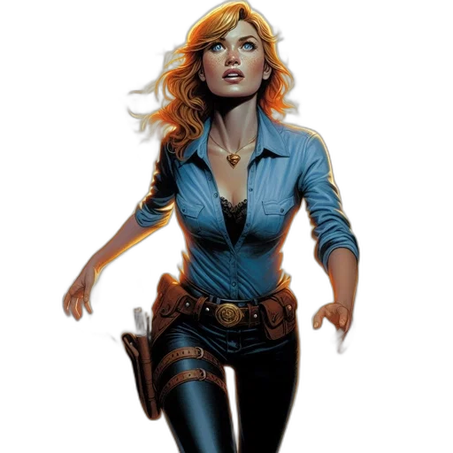 comic book art, concept art, fantasy art, cartoon transparent PNG cut-out
