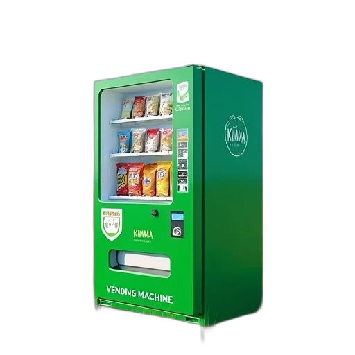3d render, vending, machine, green transparent PNG cut-out