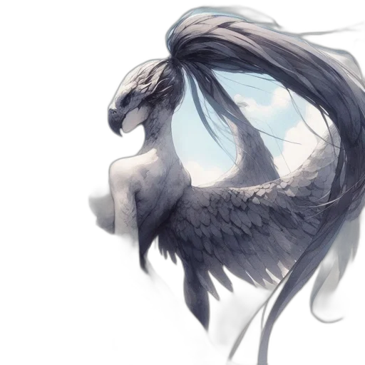 dragon, creature, mask, hair transparent PNG cut-out