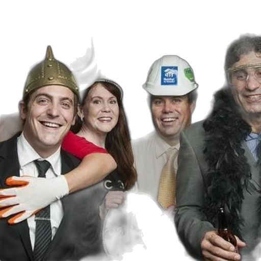 hat, staff, four, people transparent PNG cut-out