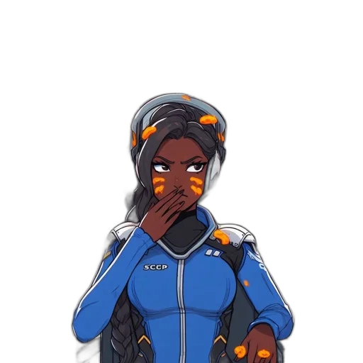 jacket, staff, weapon, face transparent PNG cut-out