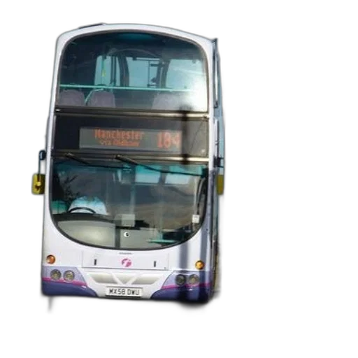 3d render, photorealistic, concept art, double-decker transparent PNG cut-out