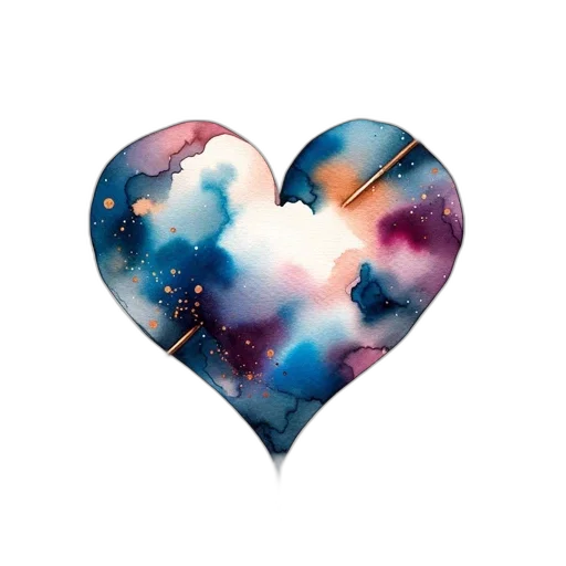 watercolor, fantasy art, outer space, blue transparent PNG cut-out