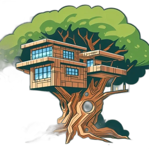 building, tree, furniture, concept art transparent PNG cut-out
