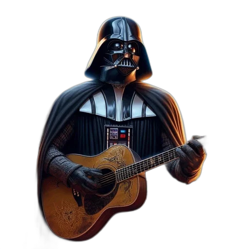 photorealistic, darth, vader, holds transparent PNG cut-out
