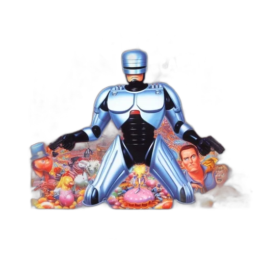 robot, jewelry, concept art, vaporwave transparent PNG cut-out