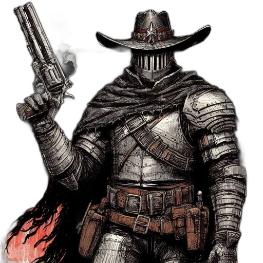 weapon, sword, hat, robot transparent PNG cut-out