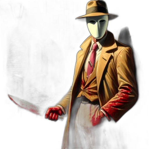 mask, jacket, robot, staff transparent PNG cut-out