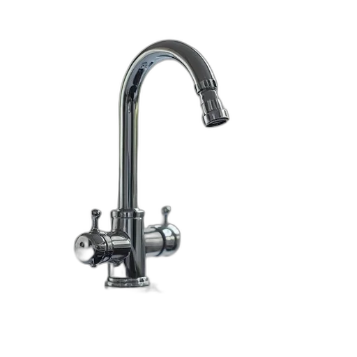 kitchen, faucet, chrome, tap transparent PNG cut-out
