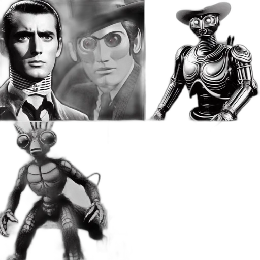 robot, mask, concept art, comic book art transparent PNG cut-out