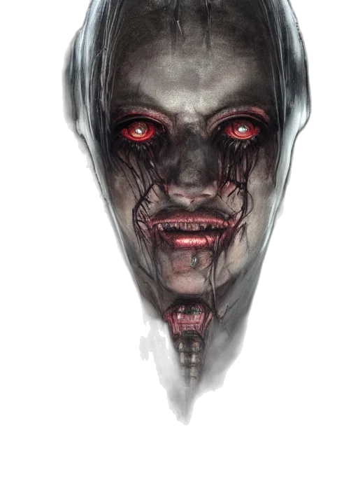face, mask, creature, concept art transparent PNG cut-out