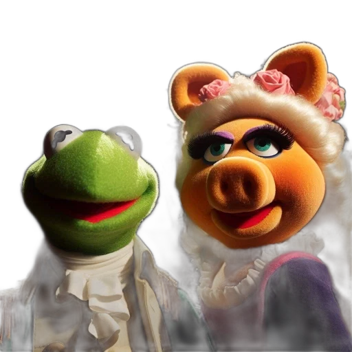 mask, kermit, frog, miss transparent PNG cut-out