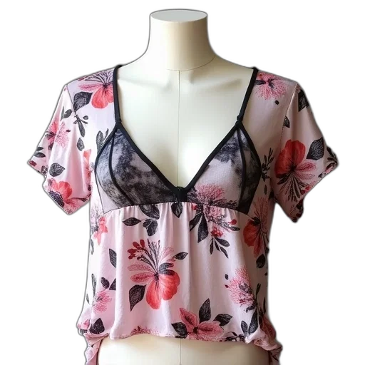 dress, woman, blouse, floral transparent PNG cut-out