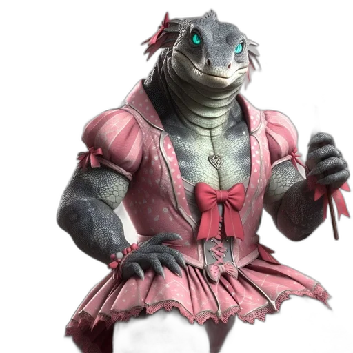 dragon, dress, animal, creature transparent PNG cut-out
