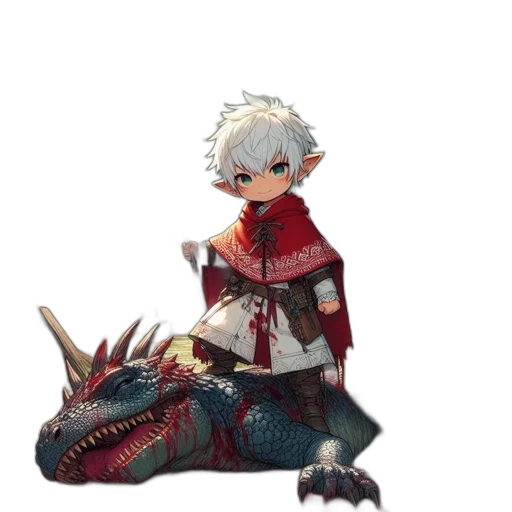 dragon, creature, animal, staff transparent PNG cut-out