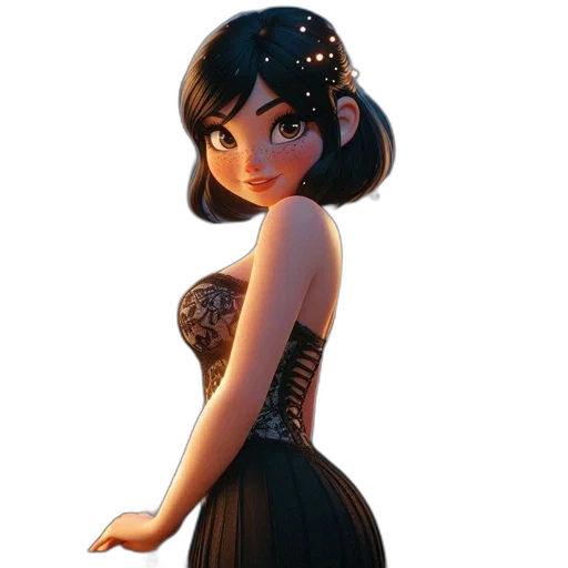 dress, crown, concept art, 3d render transparent PNG cut-out