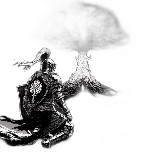 weapon, sword, jacket, hair transparent PNG cut-out